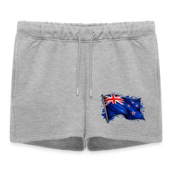 drapeau de la Nouvelle-Zélande - Short de survêtement femme premium - gris chiné - Devant - AI Model Female 172 light (172cm)