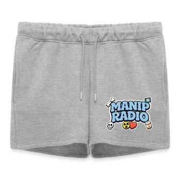 Manip Radio Humor Symbols and logos Radiology - Women’s Premium Organic Sweatshorts - heather grey - Front - AI Model Female 172 light (172cm)