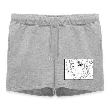 Frieren - Short de survêtement femme premium - gris chiné - Devant - AI Model Female 172 light (172cm)