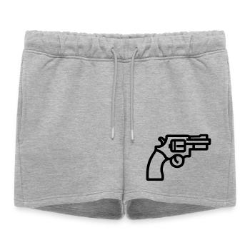 revolver - Short de survêtement femme premium - gris chiné - Devant - AI Model Female 172 light (172cm)