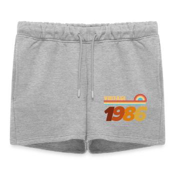 T-Shirt 40 Ans 1986 Rock Style - Short de survêtement femme premium - gris chiné - Devant - AI Model Female 172 light (172cm)