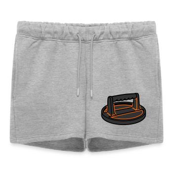 Burger Press Smashburger Camion de Barbecue Grillé - Short de survêtement femme premium - gris chiné - Devant - AI Model Female 172 light (172cm)