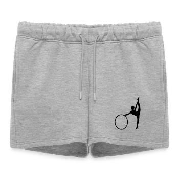 Gymnastique rythmique - Short de survêtement femme premium - gris chiné - Devant - AI Model Female 172 light (172cm)