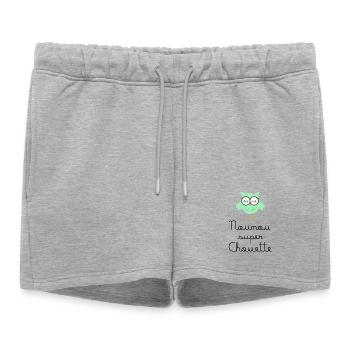 Nounou super chouette - Short de survêtement femme premium - gris chiné - Devant - AI Model Female 172 light (172cm)