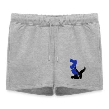 judo - Short de survêtement femme premium - gris chiné - Devant - AI Model Female 172 light (172cm)