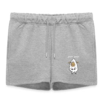 Echt Schaf I Cooles Schäfchen Comic Geschenk Fun - Frauen Premium Organic Sweatshorts - Grau meliert - Vorne - AI Model Female 172 light (172cm)
