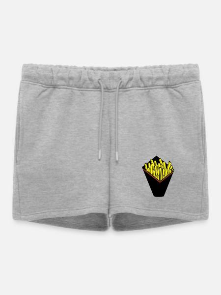 CORNET DE FRITE - Short de survêtement femme premium - gris chiné