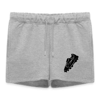 Silhouette d’ombre transparente de chaussure de football - Short de survêtement femme premium - gris chiné - Devant - AI Model Female 172 light (172cm)