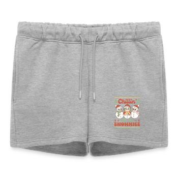 Ugly Christmas Sweater - Women’s Premium Organic Sweatshorts - heather grey - Front - AI Model Female 172 light (172cm)