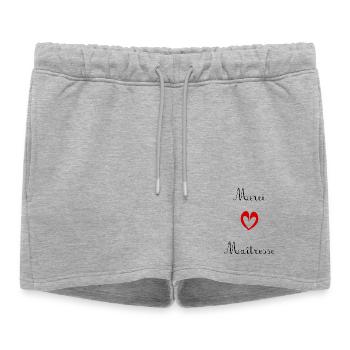 MISTRESS. THANK YOU. THANK YOU MISTRESS. GIFT - Women’s Premium Organic Sweatshorts - heather grey - Front - AI Model Female 172 light (172cm)
