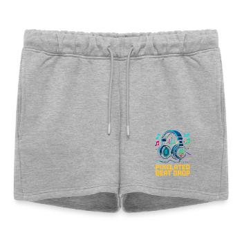 PIXELATED BEAT DROP Casque Pixel Rétro 1UP - Short de survêtement femme premium - gris chiné - Devant - AI Model Female 172 light (172cm)