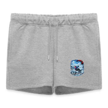 WINTER KITE SURFER GIRL - Women’s Premium Organic Sweatshorts - heather grey - Front - AI Model Female 172 light (172cm)
