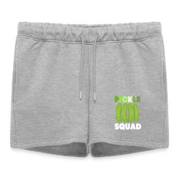 Cornichon concombre - Short de survêtement femme premium - gris chiné - Devant - AI Model Female 172 light (172cm)