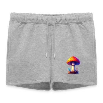 amanite tue-mouches - Short de survêtement femme premium - gris chiné - Devant - AI Model Female 172 light (172cm)