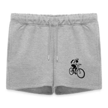 Hipster moto - Short de survêtement femme premium - gris chiné - Devant - AI Model Female 172 light (172cm)