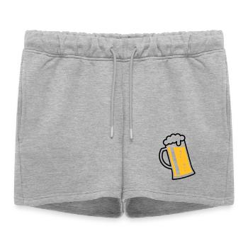 Maßkrug (bière / mug à bière / verre à bière / R /\/ 2C) - Short de survêtement femme premium - gris chiné - Devant - AI Model Female 172 light (172cm)