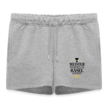 Maîtres de Bâle - Short de survêtement femme premium - gris chiné - Devant - AI Model Female 172 light (172cm)