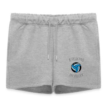 i can't volley - Women’s Premium Organic Sweatshorts - heather grey - Front - AI Model Female 172 light (172cm)
