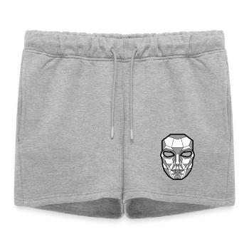 Kimura Mask Gray - Women’s Premium Organic Sweatshorts - heather grey - Front - AI Model Female 172 light (172cm)
