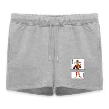 Bannière Joker de cartes à jouer - Short de survêtement femme premium - gris chiné - Devant - AI Model Female 172 light (172cm)