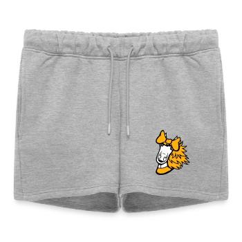 Horse Girl Female Cute Pretty Bow Woman - Women’s Premium Organic Sweatshorts - heather grey - Front - AI Model Female 172 light (172cm)