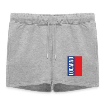 Traditional Ticino souvenir - Women’s Premium Organic Sweatshorts - heather grey - Front - AI Model Female 172 light (172cm)
