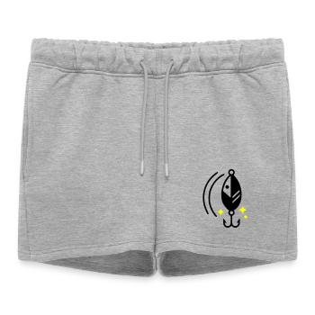Leurre de pêche Clignotant Icône d’hameçon - Short de survêtement femme premium - gris chiné - Devant - AI Model Female 172 light (172cm)