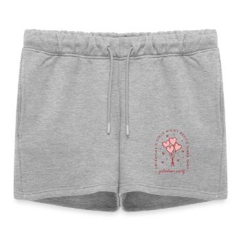 Soirée des amis de la fête des Galentines, soirée filles de la Saint-Valentin - Short de survêtement femme premium - gris chiné - Devant - AI Model Female 172 light (172cm)