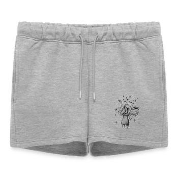 Autonomisation de la femme dansante - Illustration - Short de survêtement femme premium - gris chiné - Devant - AI Model Female 172 light (172cm)