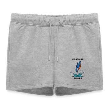 Kingfisher Splash Kingfisher River - Women’s Premium Organic Sweatshorts - heather grey - Front - AI Model Female 172 light (172cm)