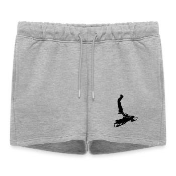Motoneige pilote Stunts - Short de survêtement femme premium - gris chiné - Devant - AI Model Female 172 light (172cm)