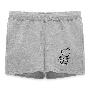 lamb heart farts 1c - Short de survêtement femme premium - gris chiné - Devant - AI Model Female 172 light (172cm)