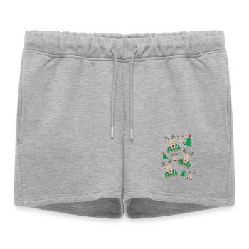 Christmas - Women’s Premium Organic Sweatshorts - heather grey - Front - AI Model Female 172 light (172cm)