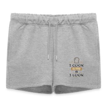Chef amateur - Short de survêtement femme premium - gris chiné - Devant - AI Model Female 172 light (172cm)