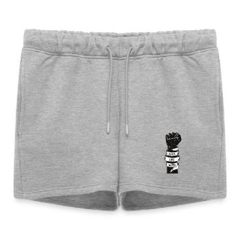 black lives matter - Women’s Premium Organic Sweatshorts - heather grey - Front - AI Model Female 172 light (172cm)