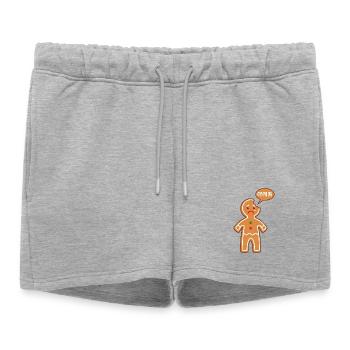 Gingerbread man Mimimi Mi Mi Mi boulanger pâtisseries - Short de survêtement femme premium - gris chiné - Devant - AI Model Female 172 light (172cm)