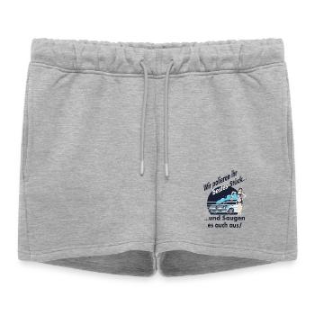 Car Laundry - Women’s Premium Organic Sweatshorts - heather grey - Front - AI Model Female 172 light (172cm)