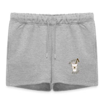 Pas de café? - Short de survêtement femme premium - gris chiné - Devant - AI Model Female 172 light (172cm)