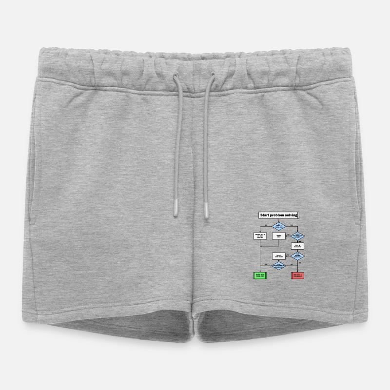 Problem solving! - Women’s Premium Organic Sweatshorts - heather grey