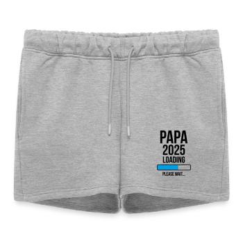 Papa 2025 Loading Please wait... - Short de survêtement femme premium - gris chiné - Devant - AI Model Female 172 light (172cm)