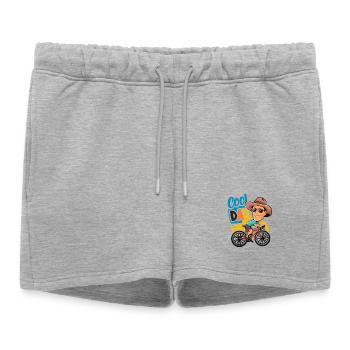 Cool papa cyclisme illustration - Short de survêtement femme premium - gris chiné - Devant - AI Model Female 172 light (172cm)