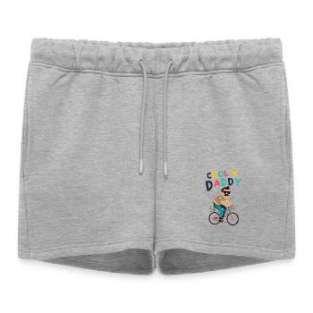 Vibrant Cool Daddy Cyclist Design - Short de survêtement femme premium - gris chiné - Devant - AI Model Female 172 light (172cm)