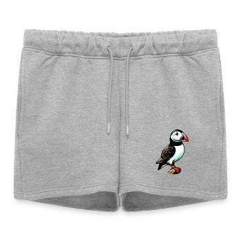 Macareux - Short de survêtement femme premium - gris chiné - Devant - AI Model Female 172 light (172cm)