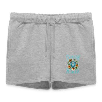 Tortue de mer tropicale - Short de survêtement femme premium - gris chiné - Devant - AI Model Female 172 light (172cm)