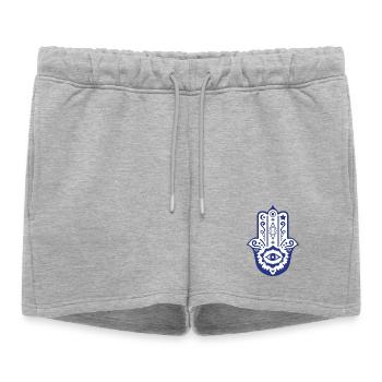 Main de Fatma par Helfspawn - Short de survêtement femme premium - gris chiné - Devant - AI Model Female 172 light (172cm)