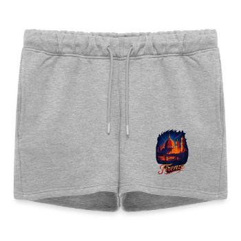 Florence Florence Ville Italie Silhouette Cadeau - Short de survêtement femme premium - gris chiné - Devant - AI Model Female 172 light (172cm)
