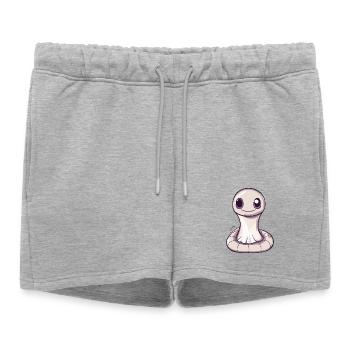Snake Cobra Halloween Ghost - Women’s Premium Organic Sweatshorts - heather grey - Front - AI Model Female 172 light (172cm)