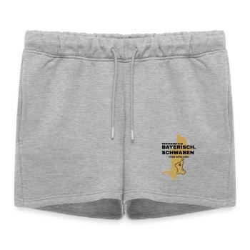 Souabe | OSTALLGÄU - Short de survêtement femme premium - gris chiné - Devant - AI Model Female 172 light (172cm)