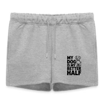 Mon chien est ma meilleure moitié - Short de survêtement femme premium - gris chiné - Devant - AI Model Female 172 light (172cm)