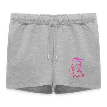 Style motocross pour chaque occasion - Short de survêtement femme premium - gris chiné - Devant - AI Model Female 172 light (172cm)